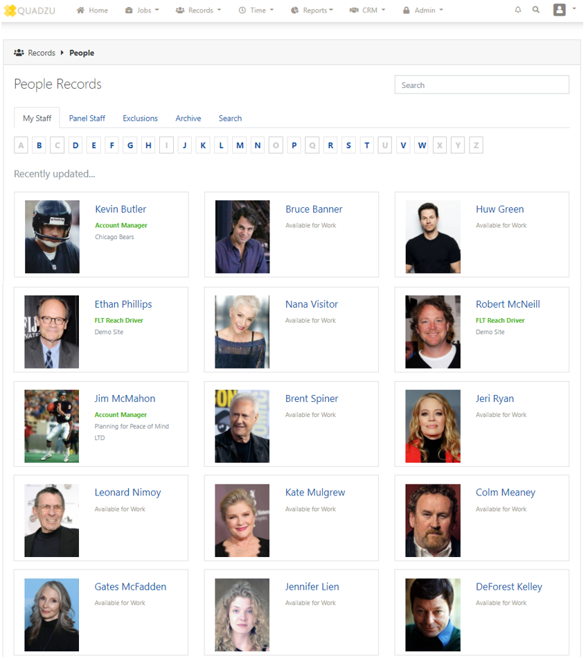 Applicant list screenshot